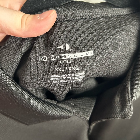 XXL Men’s Grand Slam Golf Black Long Sleeve Peformance Golf Shirt NWT - Picture 2 of 7
